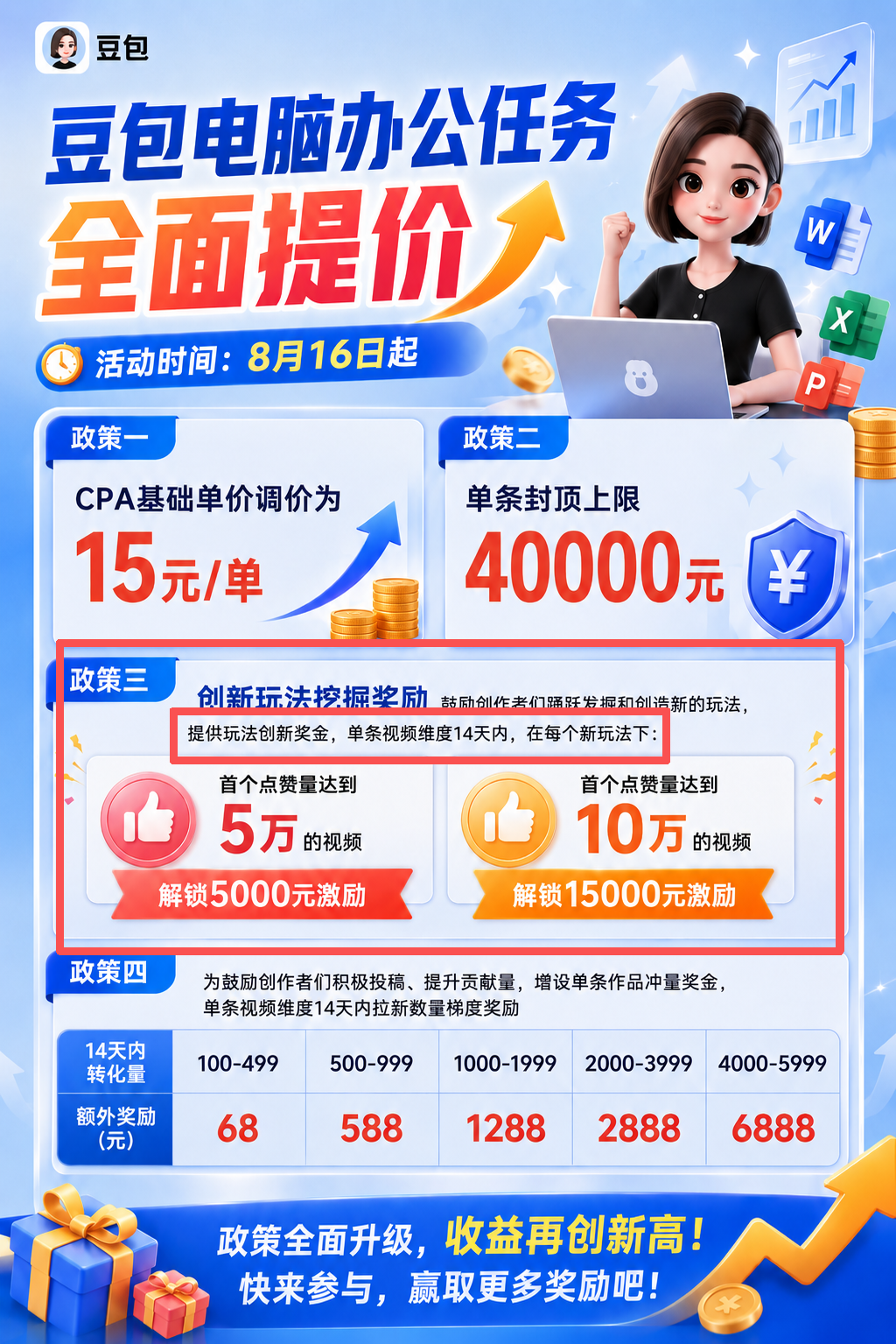 原地捡钱的副业：豆包PC版拉新（单价15，单作品上限40000)【一友团队3800元的项目】